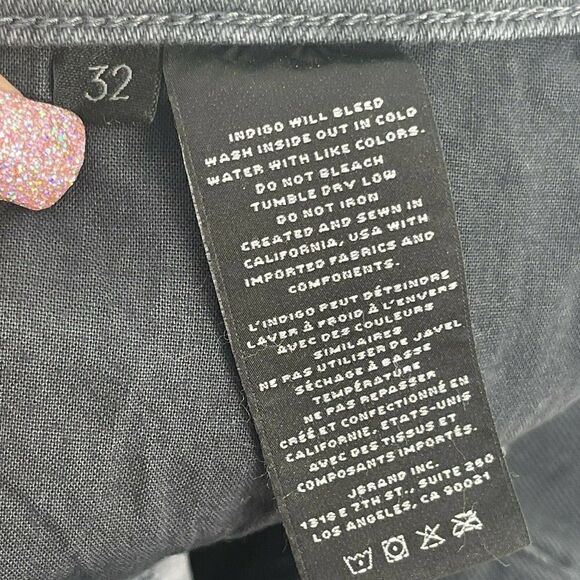 J Brand Jules High Rise Ankle Straight Jeans Shady Gray Womens Size 32 Waist - Picture 8 of 8
